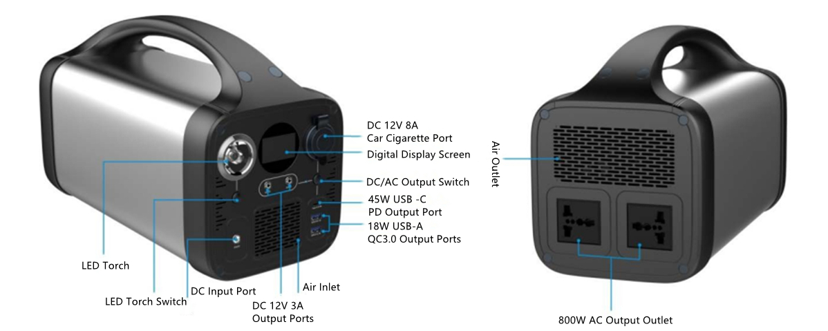 Generador solar exterior de 1000 W per a la càrrega mòbil