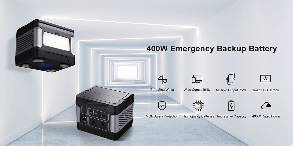 Generador solar d'emergència d'emmagatzematge d'energia de 400 W per a la càrrega